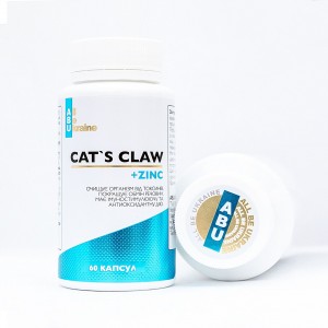 Котячий кіготь з вітаміном С та цинком Cat's Claw ABU, 60 капсул